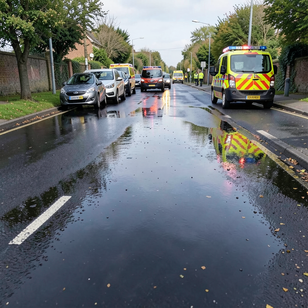 Shocking pictures reveal scale of huge oil spill blocking Coventry route